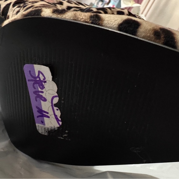 Steve Madden Leopard Print Heeled Ankle Boots Women’s 7.5 New No Box - Picture 8 of 8